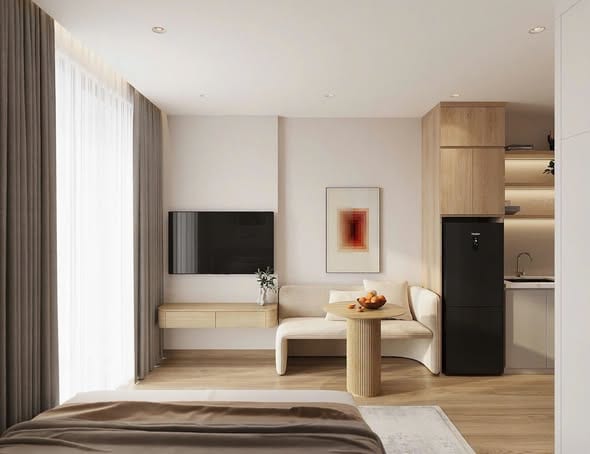 High-floor Studio with Open View - Sun Ponte — Studio fully furnished (photo 1)