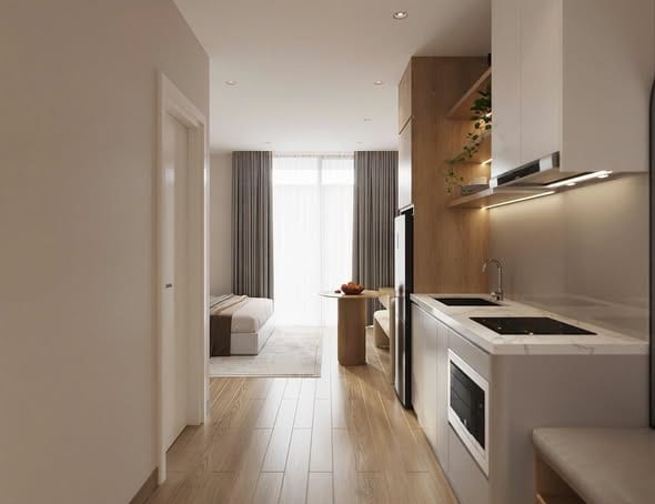 High-floor Studio with Open View - Sun Ponte — Studio fully furnished (photo 2)