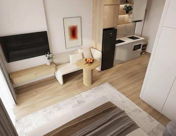 High-floor Studio with Open View - Sun Ponte — Studio fully furnished (photo 3)