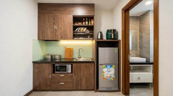 1br Apartment, High Floor, Wide Balcony - My An — 1BR fully furnished (photo 7)