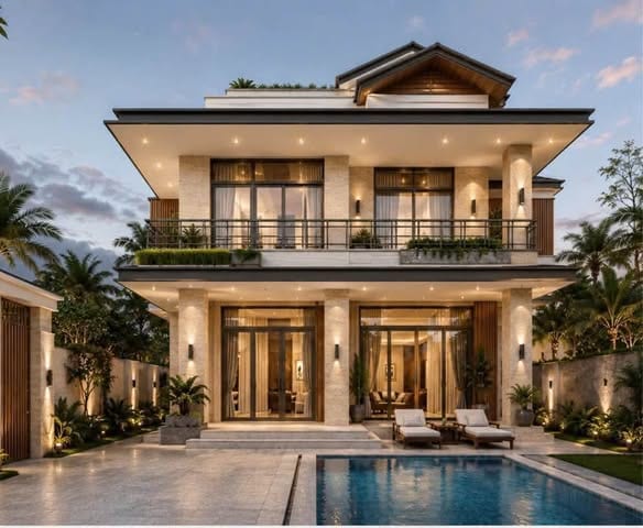 Luxury 6br Villa with Private Pool - An Trung Dong — 6BR fully furnished (photo 1)